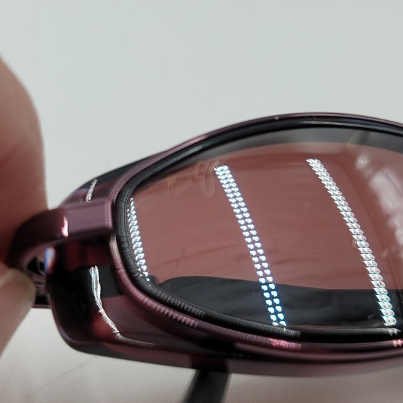 Maui Jim MJ-123-11 Sunglasses Purple Black Oval Wrap Vintage Sport with Case main image 3